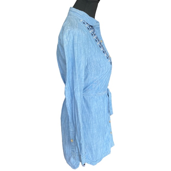 American Eagle Denim Button Down Tunic Shirt - Picture 3 of 7